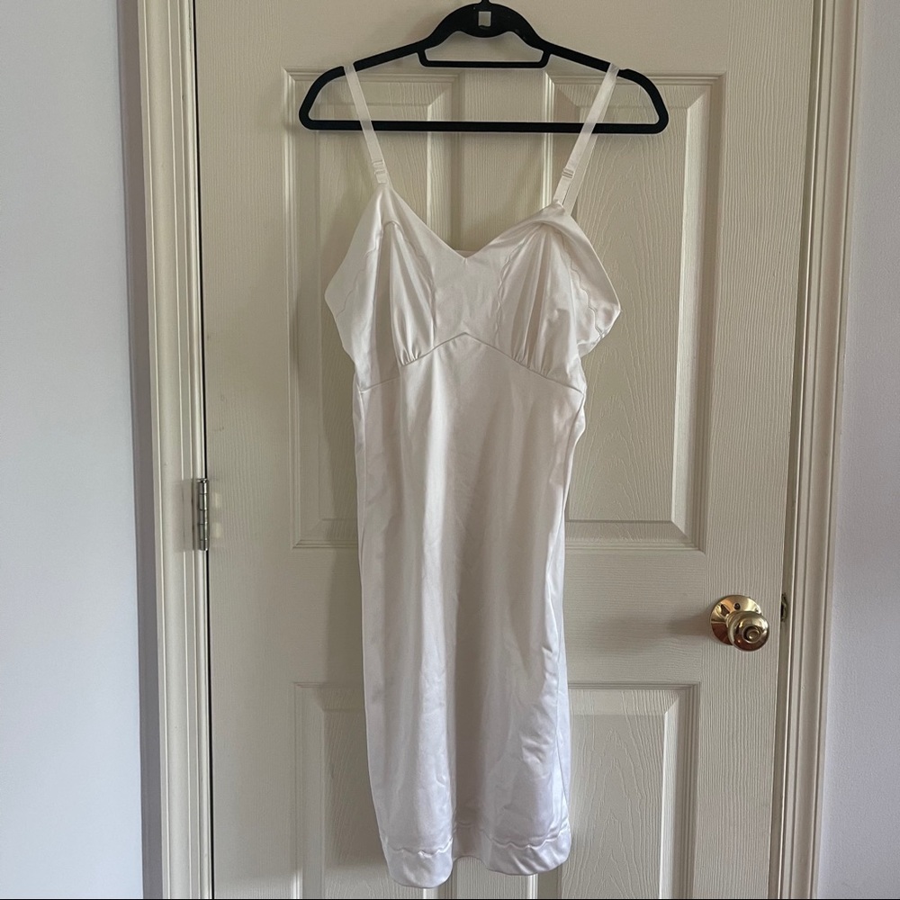 white slip dress